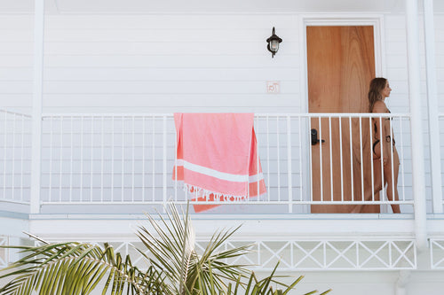 Diamond Coral Turkish Towel